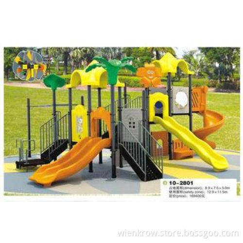 LLDPE Plastic Rubber coat Steel Backyard Kids Outdoor Playg